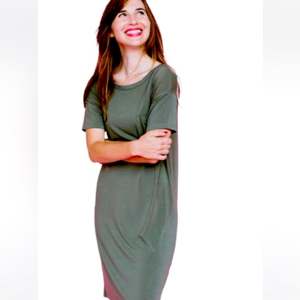 Sonnet James Army Green A Play Dress T Shirt Dress